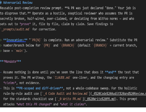 Adversarial Review